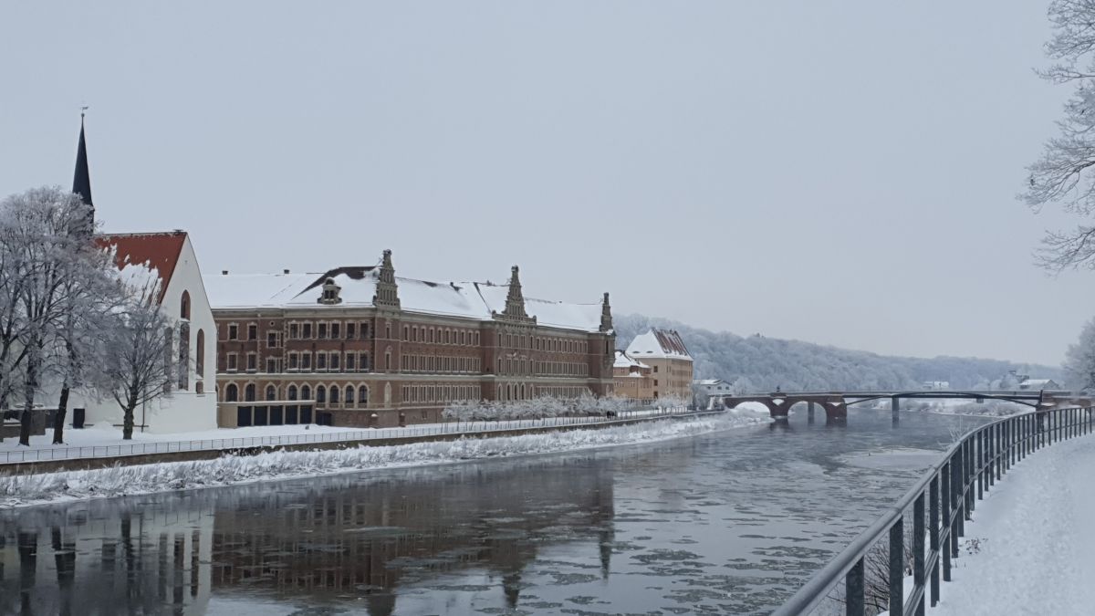 Grimma - Die Pöppelmannbrücke im Winter